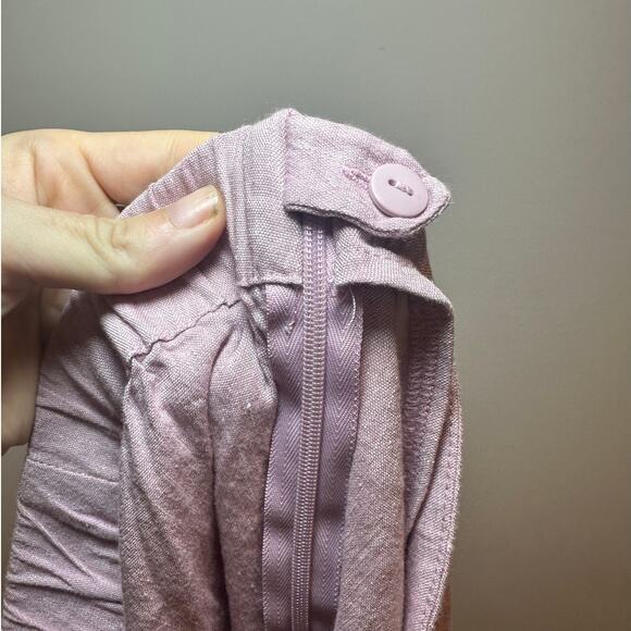 J.Jill Linen Stretch Crop Pants Petite Blush Pink Feminine Spring Medium - Picture 8 of 10